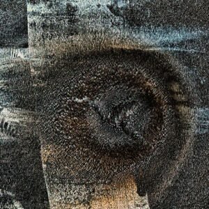 Distortion - Dark portal with ghostly chalk traces and chaos at center, Düsseldorf, Germany, 2020