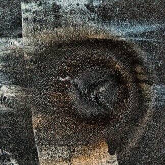 Distortion - Dark portal with ghostly chalk traces and chaos at center, Düsseldorf, Germany, 2020