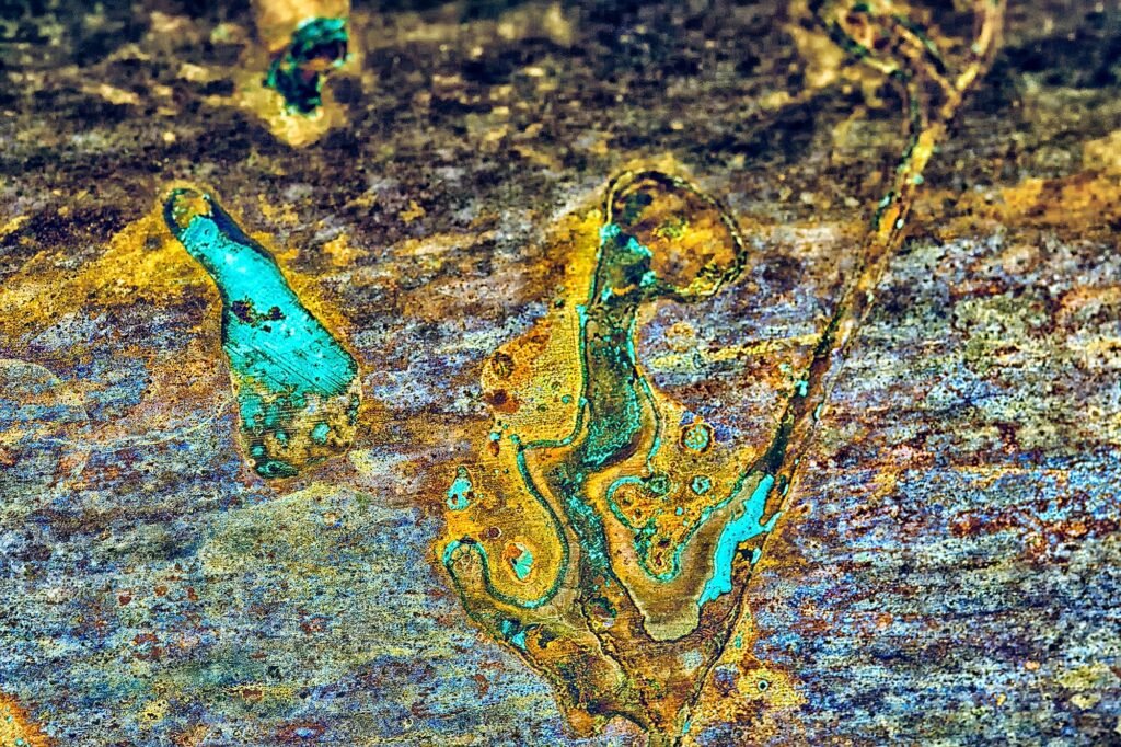 Longing - Ancient language of devotion in corroded metal with souls reaching across void, Nördlingen, Germany, 2020